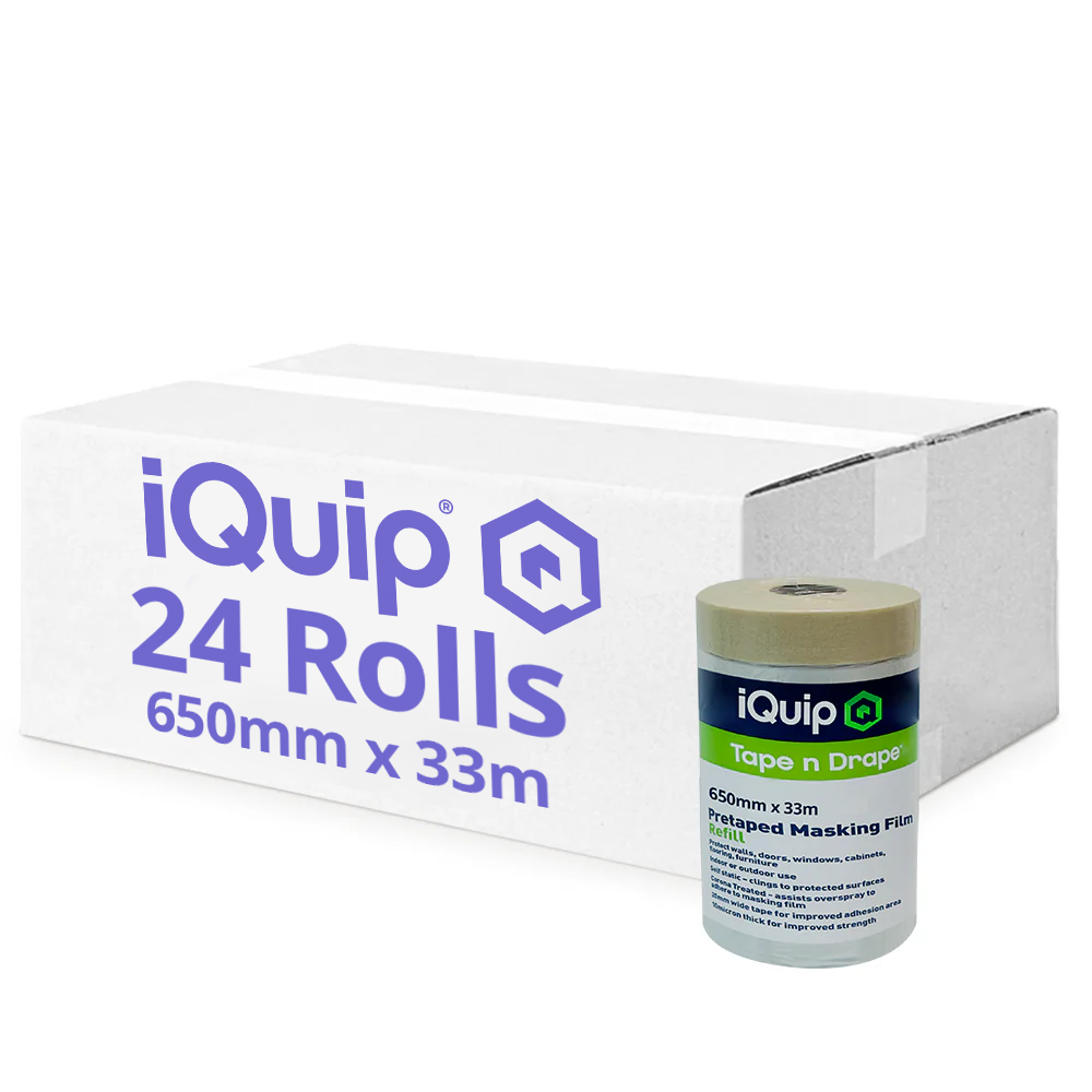 iQuip Pretaped Masking Film Refill - Box of 24 - Bulk Special