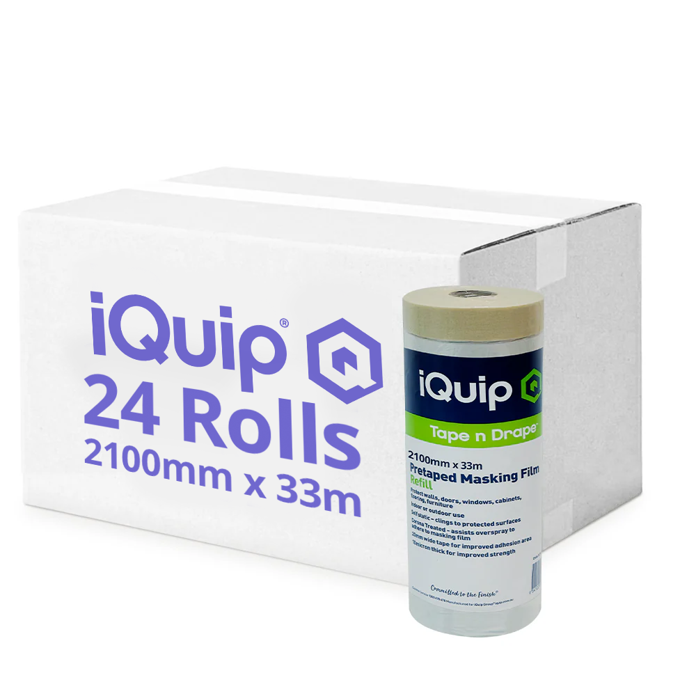 iQuip Pretaped Masking Film Refill - Box of 24 - Bulk Special