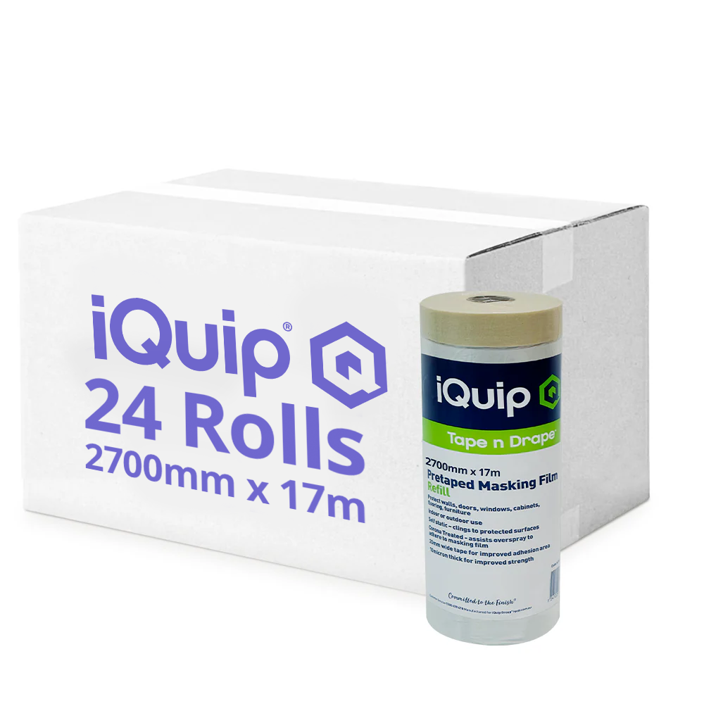 iQuip Pretaped Masking Film Refill - Box of 24 - Bulk Special