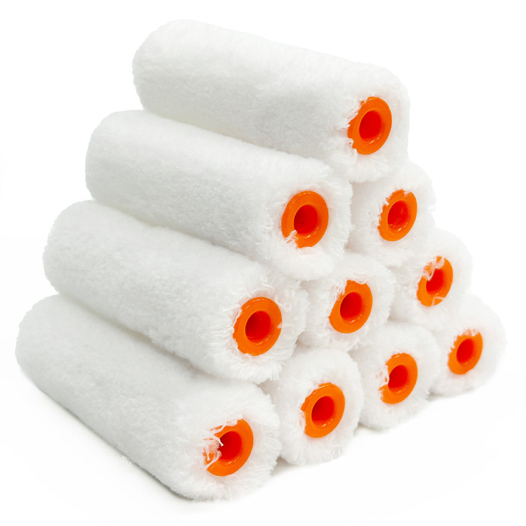 Mini-Microfibre 100mm Rollers 10mm Nap - 10-pack - Best Price in Australia