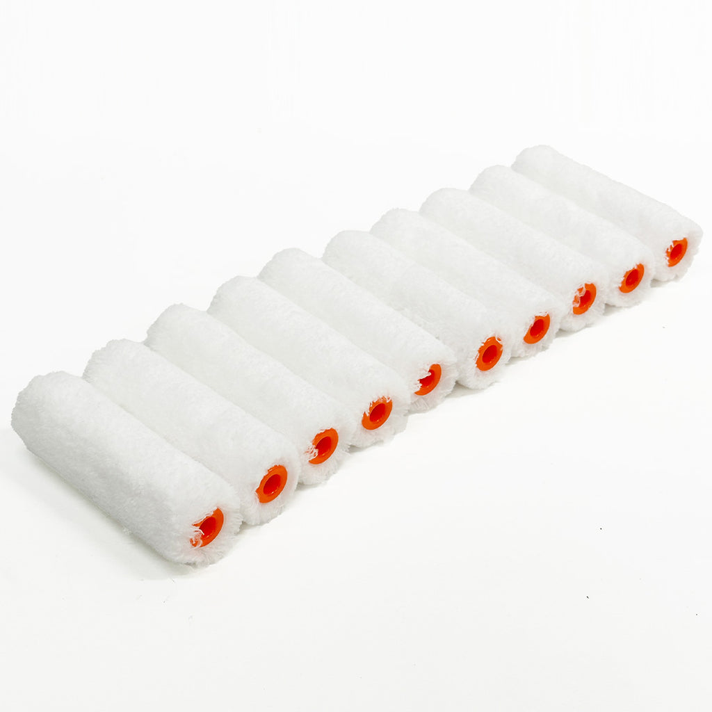 Mini-Microfibre 100mm Rollers 10mm Nap - 10-pack - Best Price in Australia