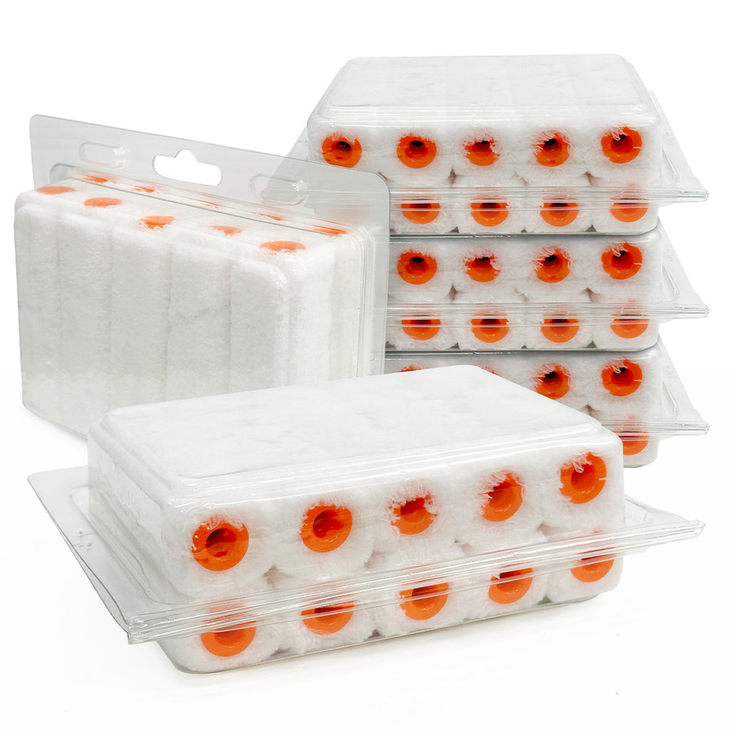 Mini-Microfibre 100mm Rollers 10mm Nap - 10-pack - Best Price in Australia