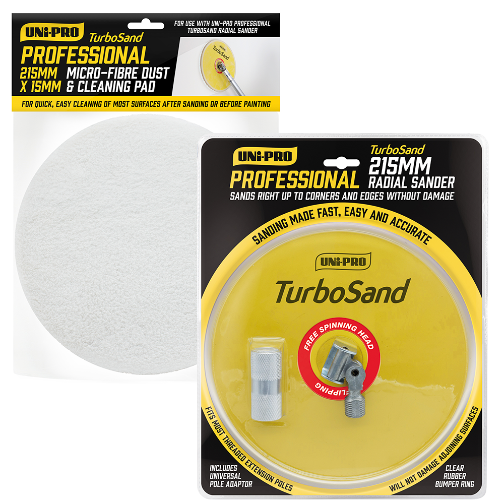 Uni-Pro Genius TurboSand Circular Pole Sander and Microfibre Cleaning Pad - Special