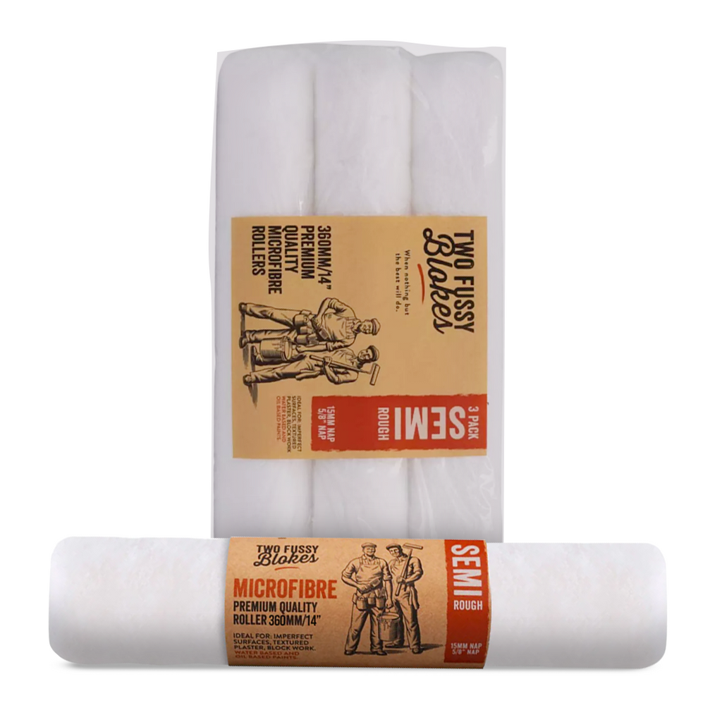 TWO FUSSY BLOKES 360mm Microfibre Paint Roller 15mm Nap