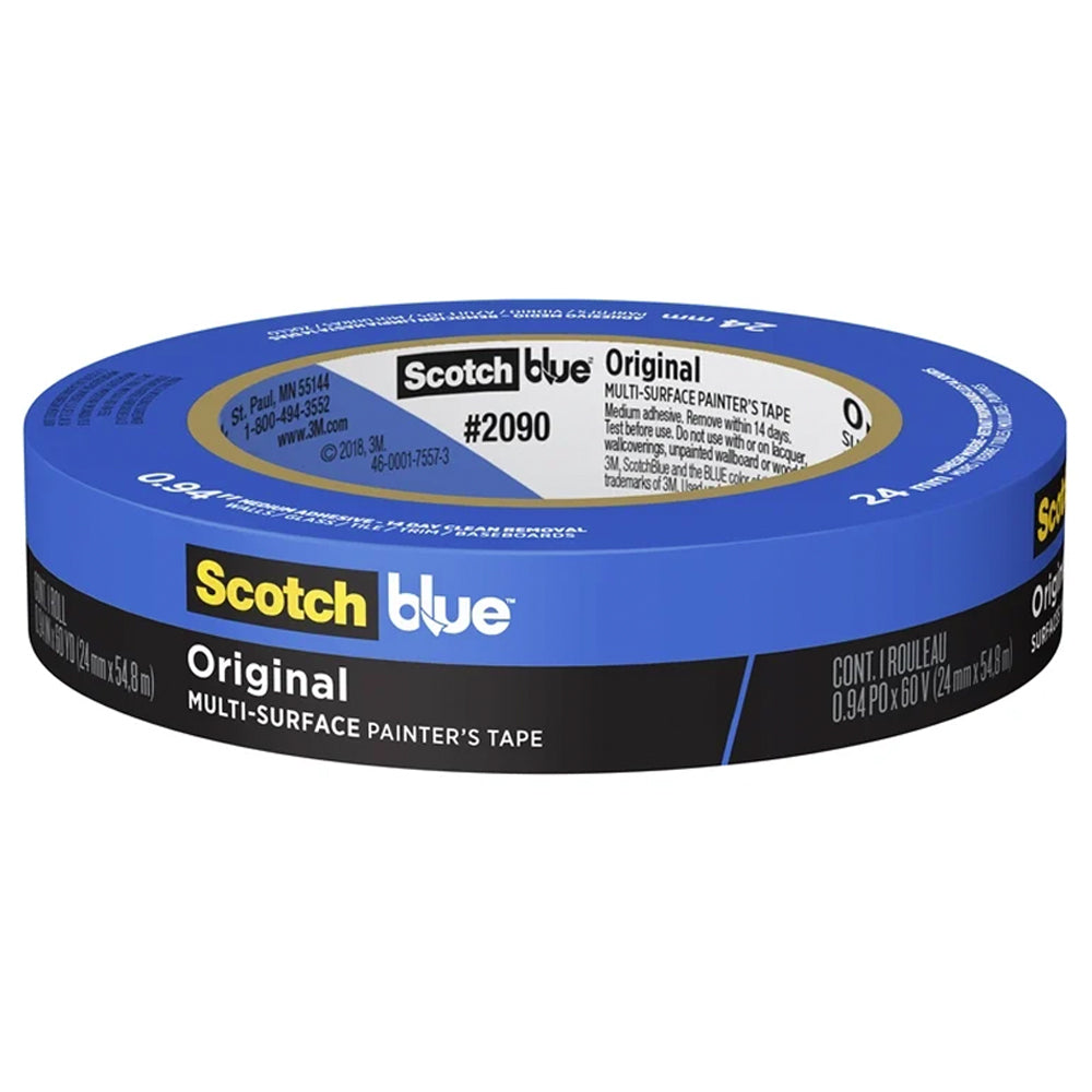 3M ScotchBlue 2090 Original Multi-Surface Painter’s Masking Tape - 24mm x 55m - 9 Pack