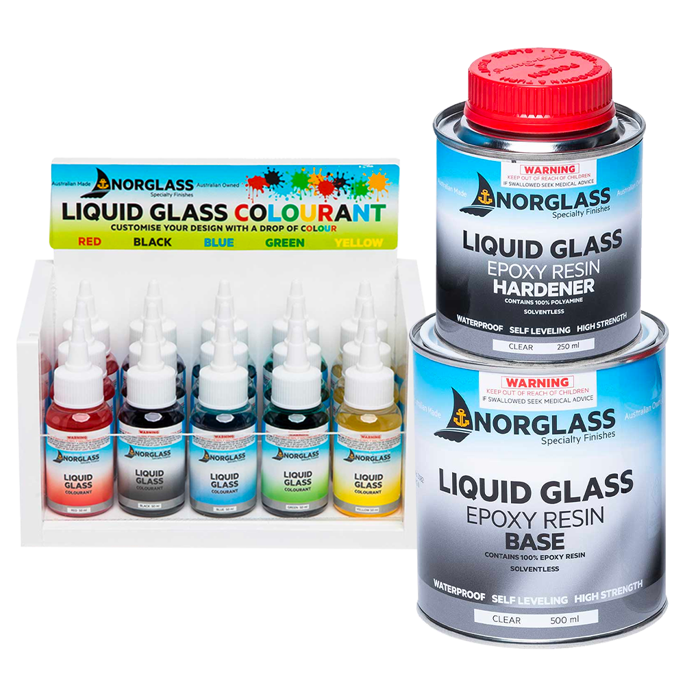 NORGLASS Liquid Glass Epoxy Resin Base and Hardener