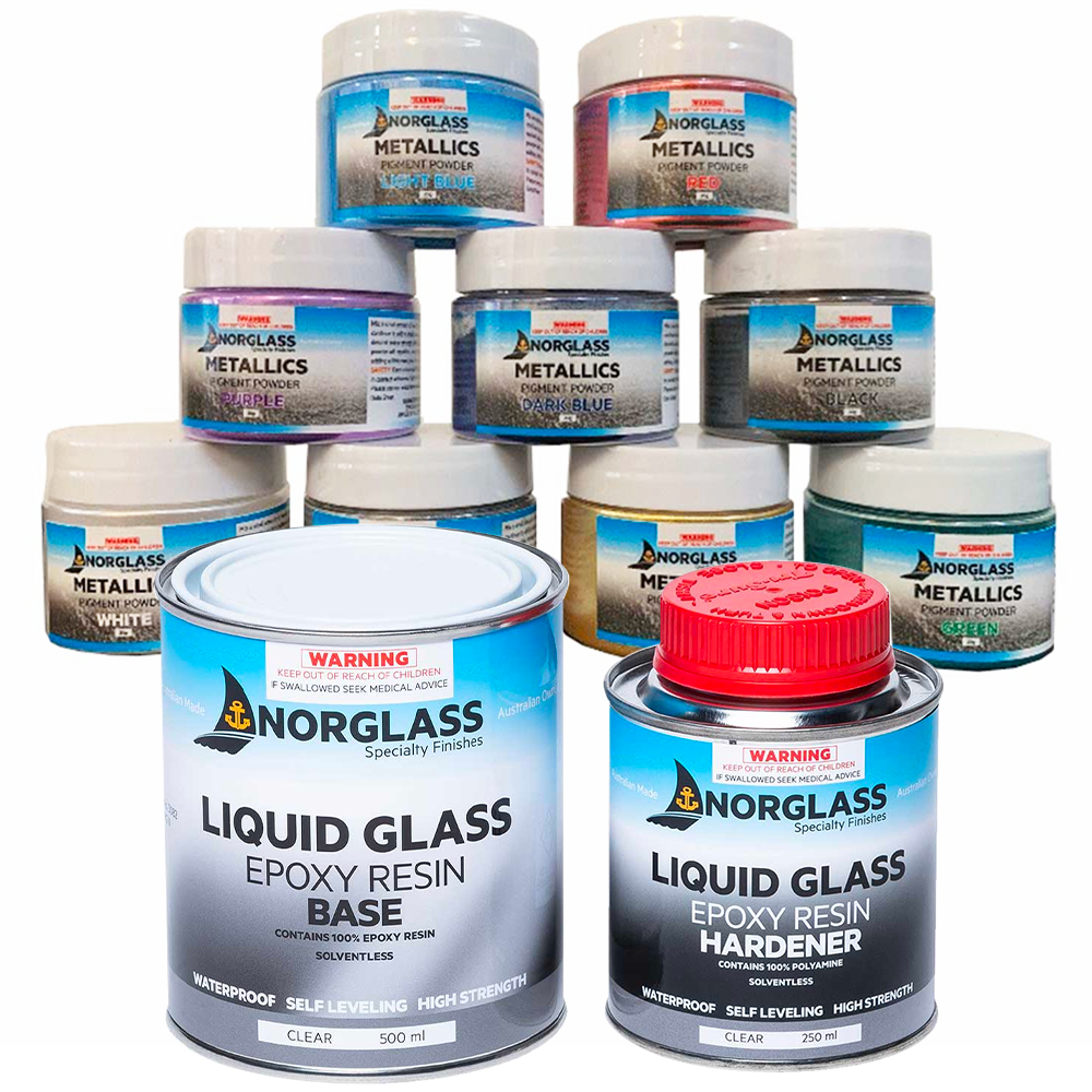 NORGLASS Liquid Glass Metallics and Colourants Range