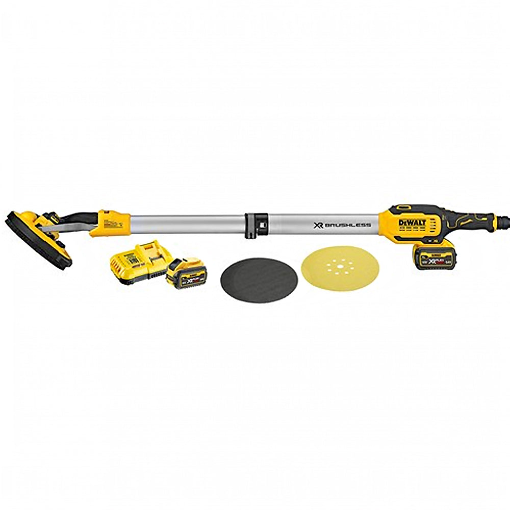 DeWalt 18V XR 2 x 6.0Ah Brushless 225mm Drywall Sander Kit DCE800T2-XE