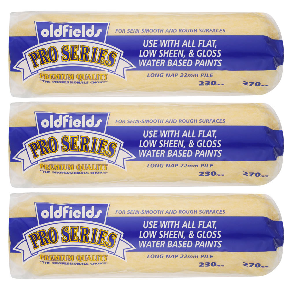 Oldfields PRO SERIES 3pack Roller Covers 270 mm Premium Quality